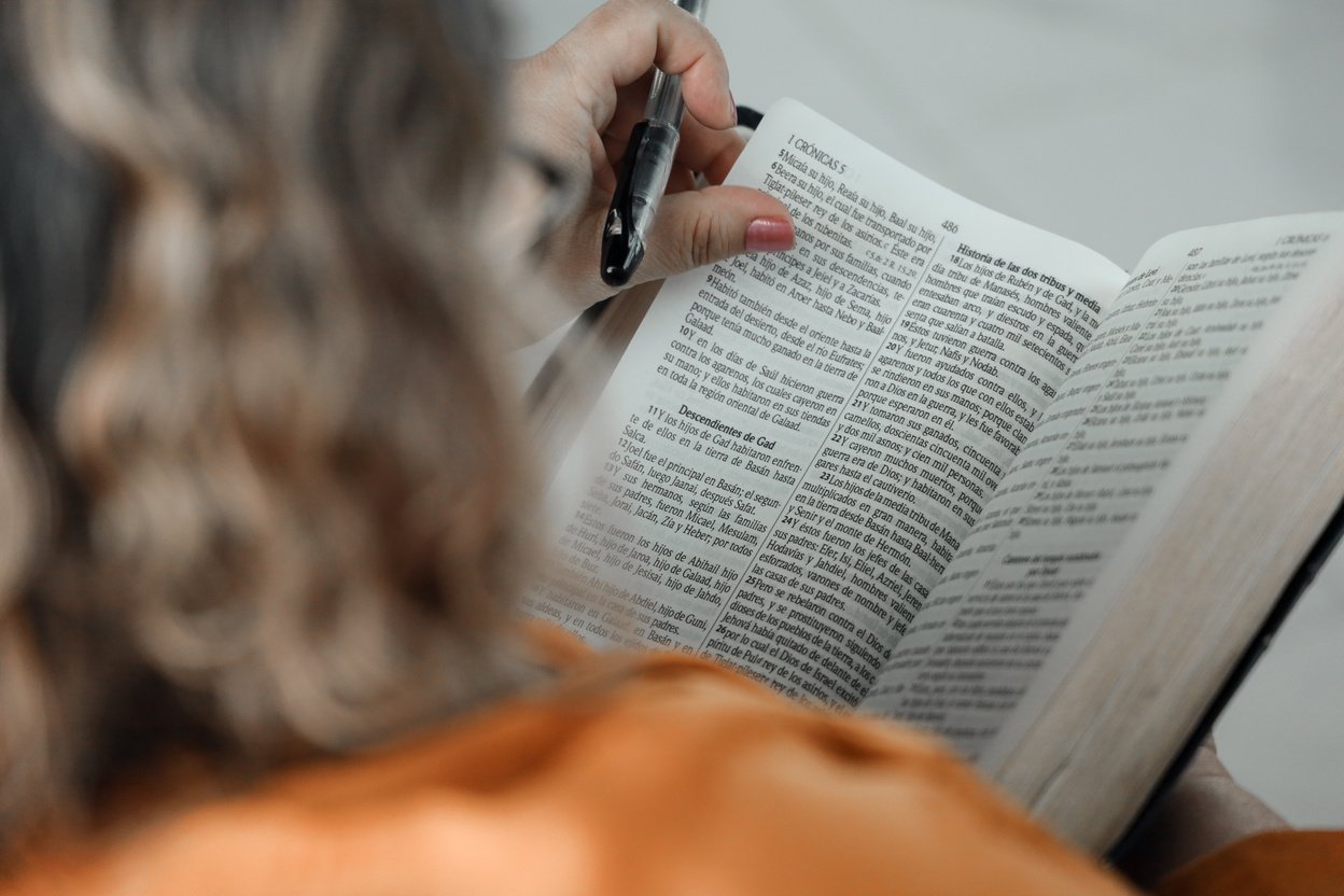  A Person Reading a Bible